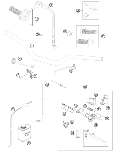 Holder Indicator Light SX (KTM/HVA/GG)
