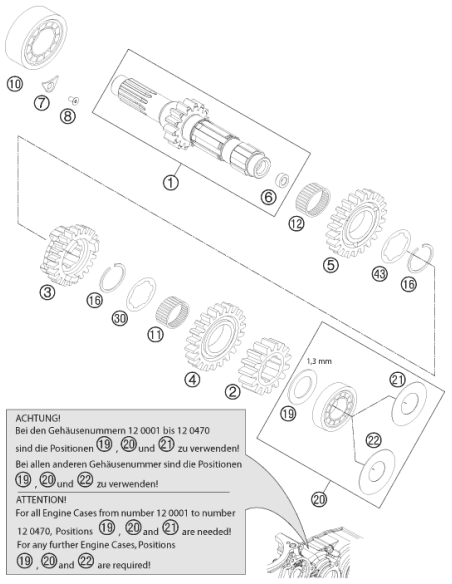 Spacer Shim 21x42x0.2 (KTM/HVA/GG)