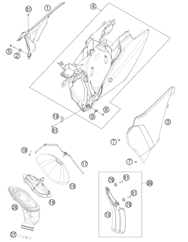 Splash Protector KIT Sx/exc (KTM/HVA/GG)