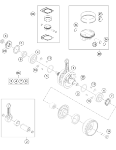 Piston KIT GR. I 350 Exc-f 14 (KTM/HVA/GG)