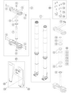 Fork Protector KIT MC 450F Troy LEE Desi (KTM/HVA/GG)