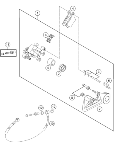 Brake Caliper Bracket Rear (KTM/HVA/GG)