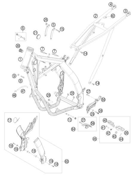 Footrest L/S 08 (KTM/HVA/GG)