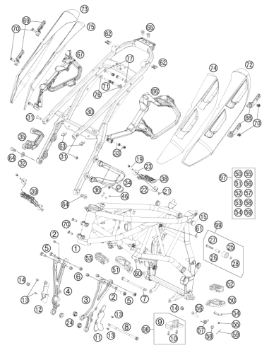 Footrest R/S 08 (KTM/HVA/GG)