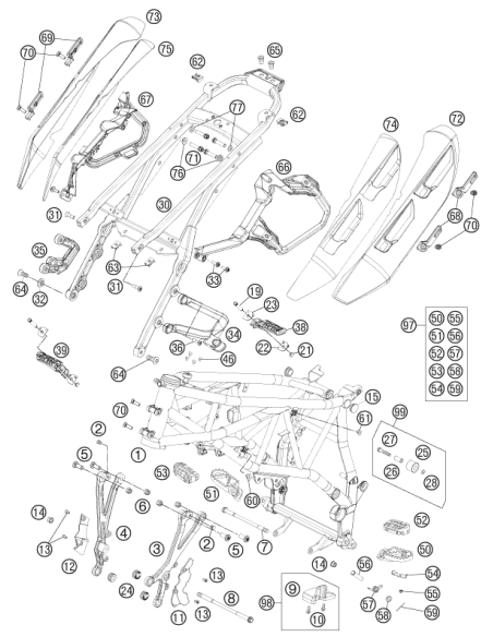 Footrest R/S 08 (KTM/HVA/GG)