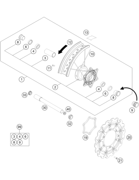 Spacer Bushing F. FR. Wheel 08 (KTM/HVA/GG)