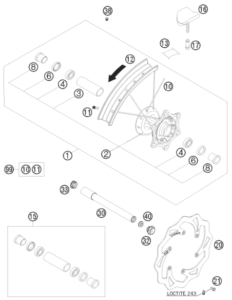 Wheel Bearing Repair KIT (KTM/HVA/GG)