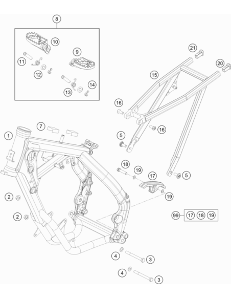 SUB Frame Application Left (KTM/HVA/GG)