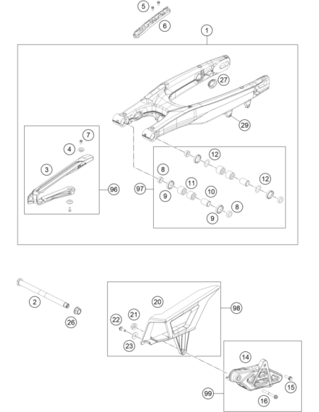 Chain Protection KIT EXC 12-14 (KTM/HVA/GG)