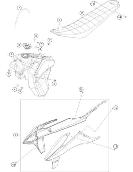 Tank Plug Cpl. 14 (KTM/HVA/GG)