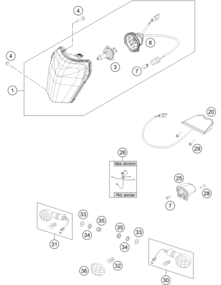 Lamp Bracket Cpl. 2014 (KTM/HVA/GG)