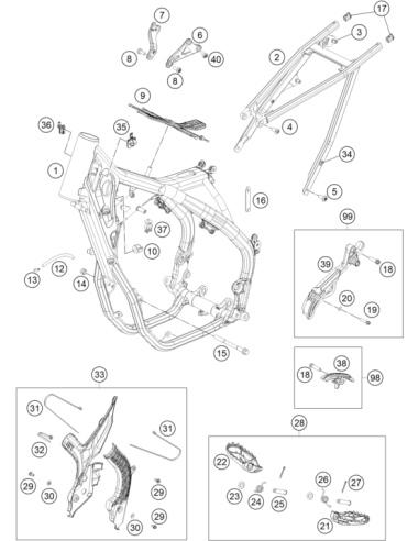 Chain Slider, Lower Part, Cmpl. (KTM/HVA/GG)