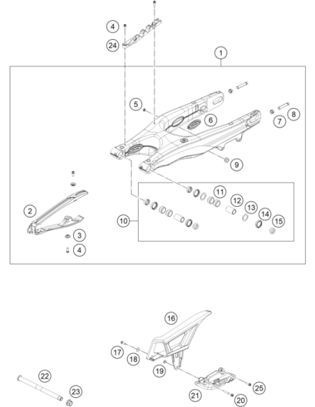 Repair KIT Swingarm Bearing (KTM/HVA/GG) St:70