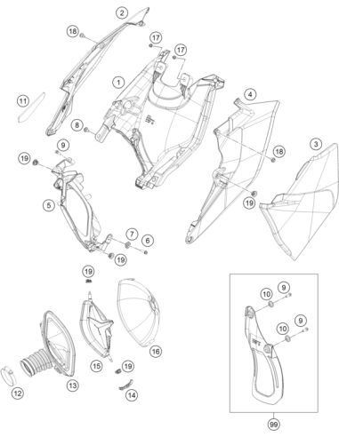 Splash Protector KIT (KTM/HVA/GG)