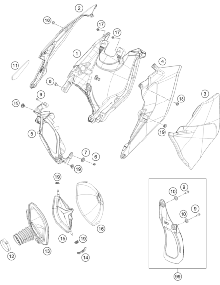 Splash Protector KIT (KTM/HVA/GG)