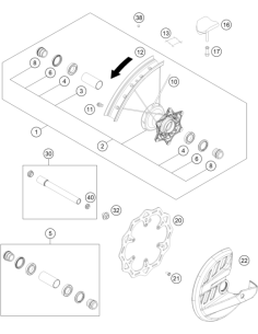 Front HUB Cmpl. (KTM/HVA/GG)
