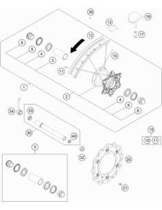 Front Axle Puller (KTM/HVA/GG) St:70 2