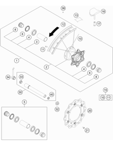 Front Axle Puller (KTM/HVA/GG) St:70
