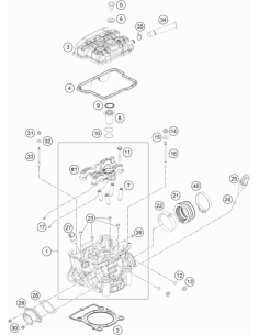Cylinder Head Cpl. (KTM/HVA/GG) St:70