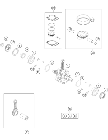Crankshaft Cpl. (KTM/HVA/GG)