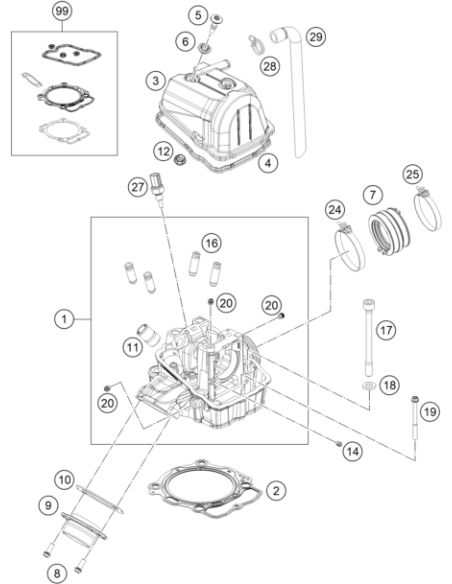 Valve Cover Screw (KTM/HVA/GG)