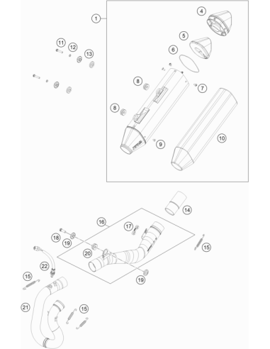 Exhaust Manifold Front 350 Exc-f (KTM/HVA/GG)