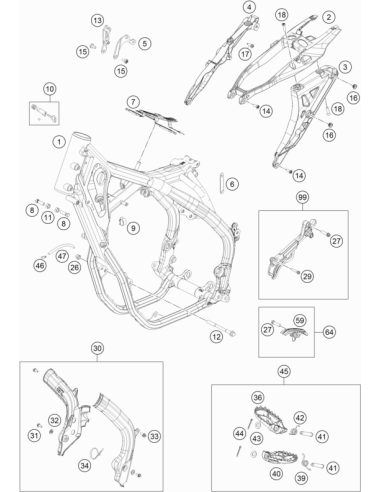 Sprocket Cover KIT (KTM/HVA/GG)
