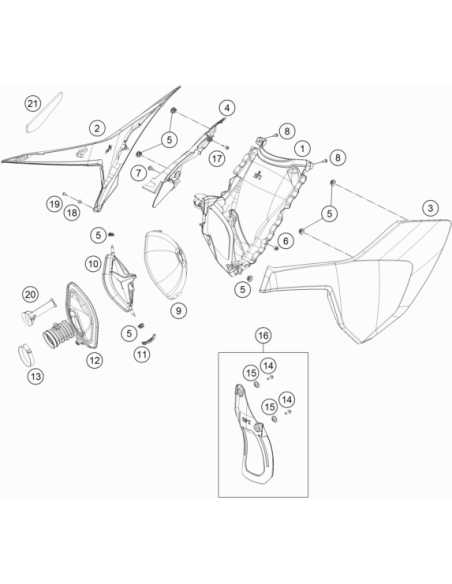 Intake Throttle D=16 (KTM/HVA/GG)