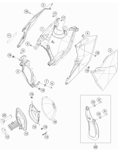 Intake Throttle D=16 (KTM/HVA/GG)