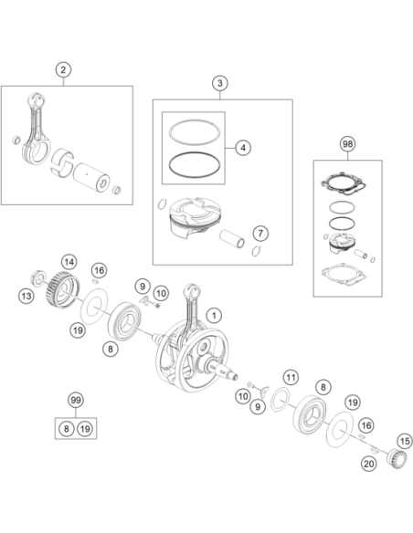 Piston Ring KIT (KTM/HVA/GG)