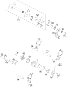 Selector Drum 5 Gear (KTM/HVA/GG)