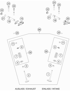 Rocker ARM Shaft Intake (KTM/HVA/GG)