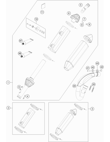 Fitting KIT Muffler (KTM/HVA/GG)