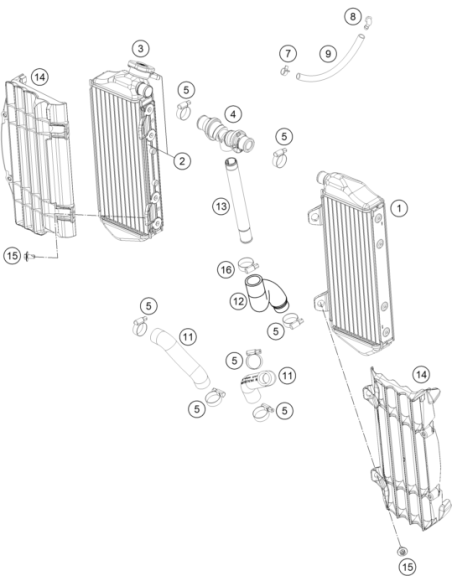 Water Hose Right (KTM/HVA/GG)