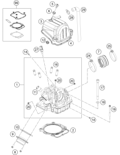 Cylinder Head Cmpl. (KTM/HVA/GG)