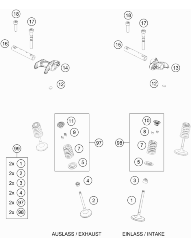 Valve Spring KIT Exhaust (KTM/HVA/GG)
