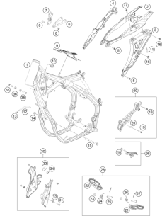 Estribera Izquierda Original KTM/Husqvarna/GasGas 2017...