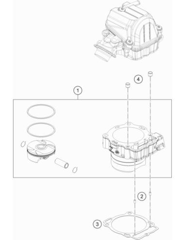 Cylinder & Piston Cpl. (KTM/HVA/GG)