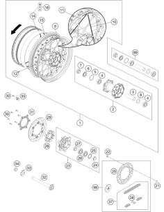 Spoke Nipple Quadrax M4,5 (KTM/HVA/GG) St:70 2