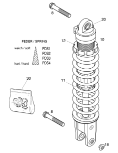 Spring Pds4-250 85-111n/mm (WP)