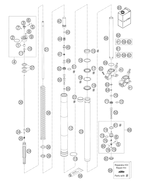 Spring 4,4n/mm SET D=5,1mm (WP)