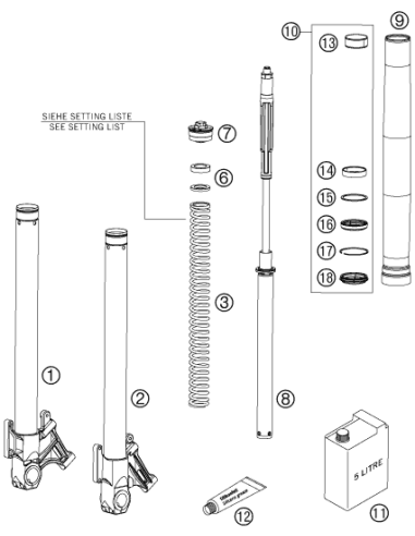 Spring 5,9 N/mm SET D=5,5mm (WP)