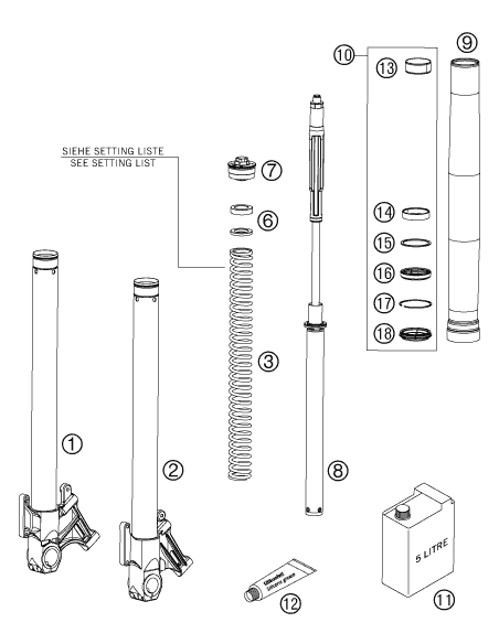 Spring 5,9 N/mm SET D=5,5mm (WP)