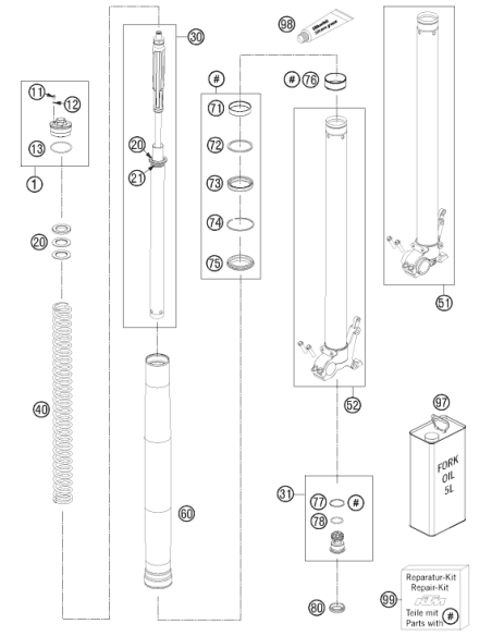 Spring D43.2 L465 5n/mm SET (WP)