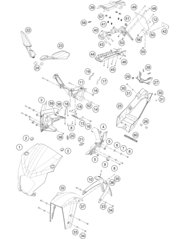 License Plate Holder Support (KTM/HVA/GG)