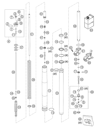 Spring 5,0 N/mm SET D=5,0mm (WP)