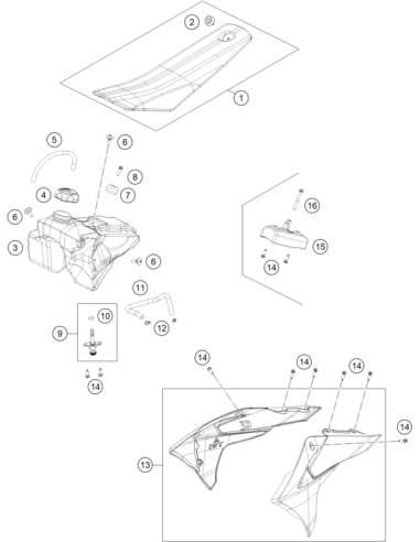 Spoiler KIT MC 50 2024 (KTM/HVA/GG)