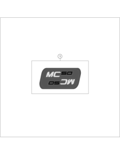 Displacement Sticker SET Mc50 2024 (KTM/HVA/GG) 2