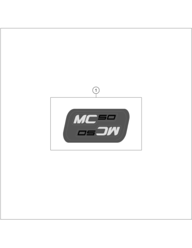 Displacement Sticker SET Mc50 2024 (KTM/HVA/GG)