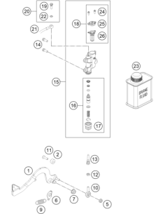 Brake Line, Rear (KTM/HVA/GG) St:70 2